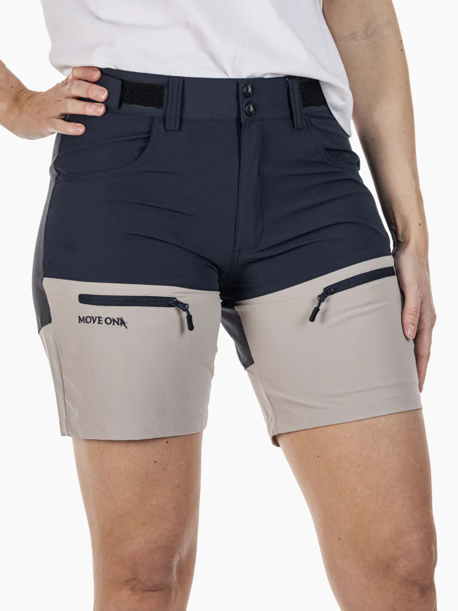move on Skei shorts Marine/Sand dame