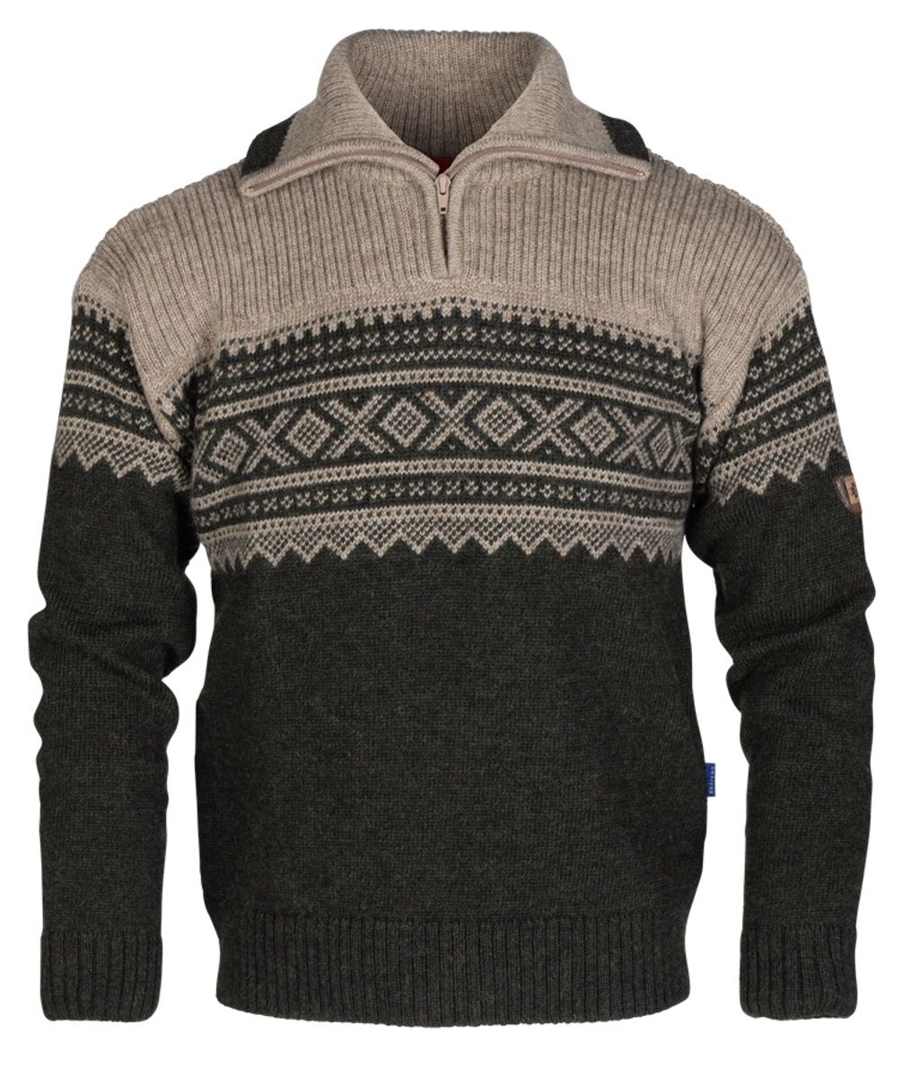 Marius by Bråtens Unisex w/zip - Green/beige