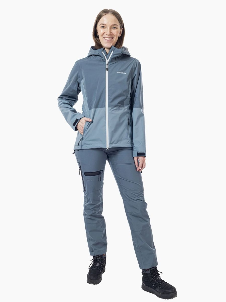 Move On Lyngseidet Iron Blue/Ocean Vanntett Jakke Dame
