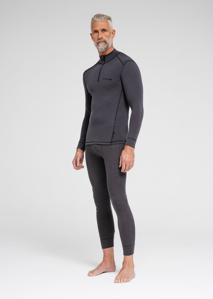 DOVRE 100%ULL ZIP - GRÅ