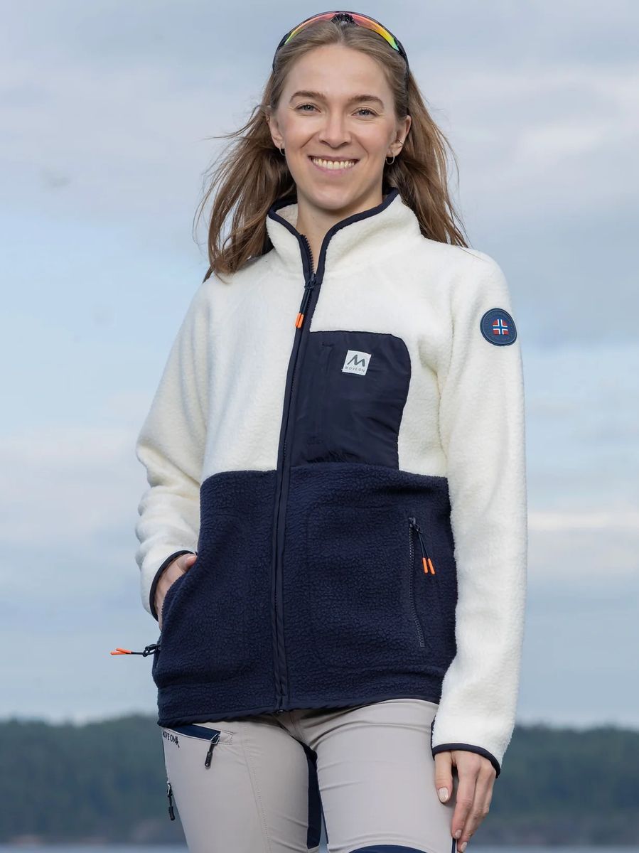 Uvdal fleecejakke dame Offwhite/Marine