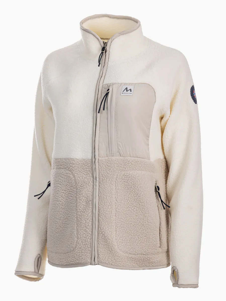 Move On Uvdal Fleecejakke - Offwhite/Beige Dame